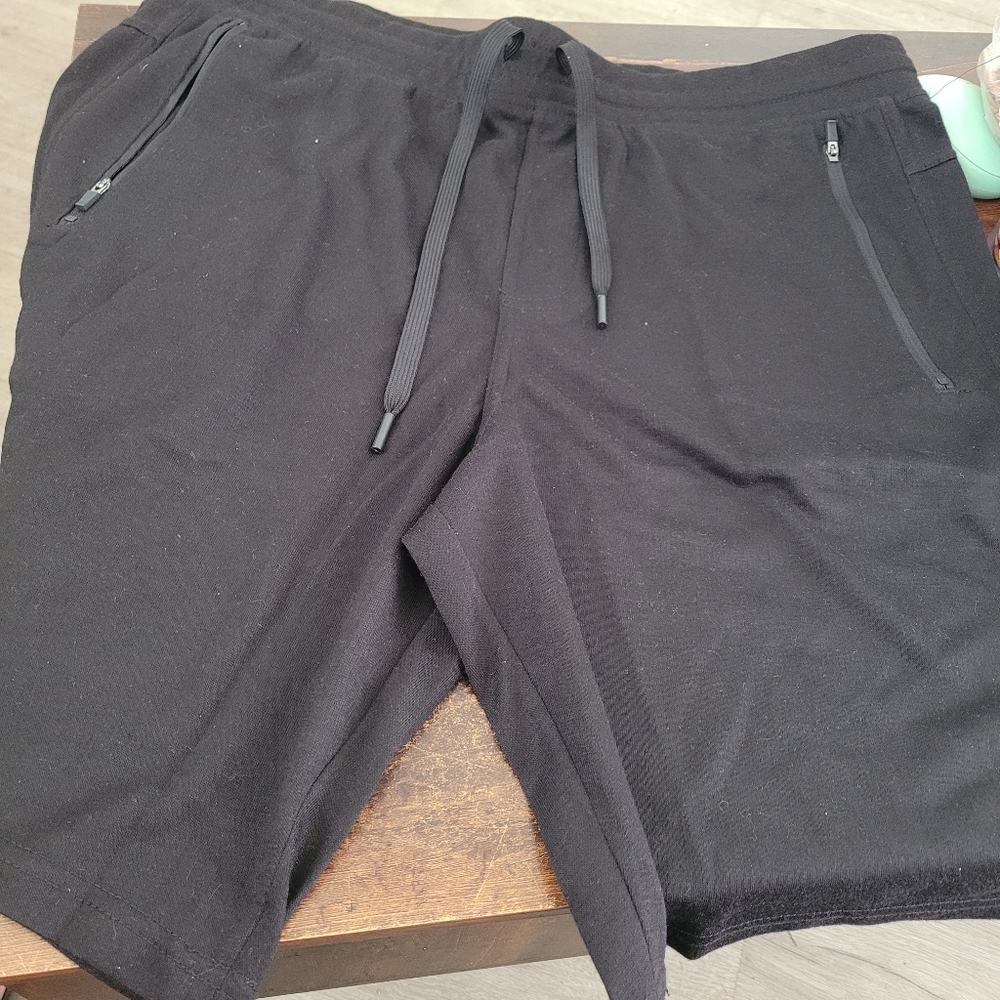 90 degrees by reflex mens front tie shorts Black Size XL